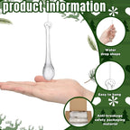 44 Pcs Clear Glass Teardrop Christmas Ornaments Crystal Raindrop Hanging Ornaments Crystal Chandelier Drop Pendant Icicles Decorations for Christmas Tree Winter Party Supplies (4 Medium Size)