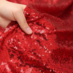 Poise3EHome 2Pcs 2Ft x 8Ft Red Sequin Backdrop Curtains, Glitter Photography Background, Sequence Xmas Thanksgiving Backdrop