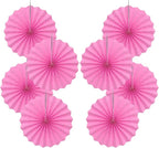 Red Hanging Paper Fans,Red Accessories Paper Decorations for Party,Valentines Day Decorations,Photo Booth Props Decor,12in Hanging Paper Fans 30 Color DIY Set （Magenta）