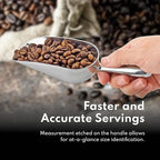 New Star Foodservice 34608 One-Piece Cast Aluminum Round Bottom Bar Ice Flour Utility Scoop, 85-Ounce, Silver (Hand Wash Only)