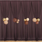 40 ft x 10 ft Wrinkle Free Brown Backdrop Curtain for Parties, Wedding Brown Photo Backdrop Drapes, Fabric 8 Panels 5ft x 10ft for Baby Shower Photoshoot Engagement Birthday Photography Background