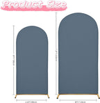 Wedding Arch Covers Arch Backdrop Cover Arch Stand Covers 7.2FT 6FT Set of 2 Arch Cover Spandex Fabric Stretchy Backdrop for Wedding Birthday Party Decoration Baby Shower (Dusty Blue)