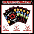 40Pcs 13th Birthday Decorations Officially a Teenager Party Decorations for Boys 13th Birthday Plates and Napkins, Suitable for 20 Guests