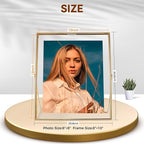 Gold Floating Frame, 10"x12", Vertical, For Picture 8.5x11, 8x10, 7x9, Tabletop Shelf Photo Frame, Classy For Summer Holiday, Birthday or Wedding, Home or Office Décor
