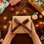 Brown Gift Boxes with Ribbon – 4x4x4" Foldable Paper Boxes with Lids, Set of 10, Eco-Friendly Small Kraft Present Boxes for Weddings, Holidays, Birthdays, Business Packaging
