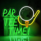 Neon Sign for Wall Decor, Par Tee Time Neon Sign, 16.14" x 12.8" Golfing LED Sign USB Dimmable Golf Ball Neon Lights for Room, Party, Club, Office, Man Cave, Window, Wall Decor