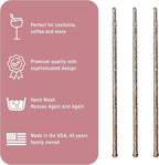 Coffee and Cocktail Stirrers, Reusable Plastic Drink Stirrer Sticks, 100 Ball Head Swizzle Sticks, Use as a Cocktail Garnish or Cake Pop Stick, and Restaurant Supplies, 6 inch (Glitter Gold)