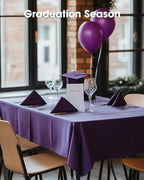 Pureegg Plastic Table Cloth Disposable 10 Pack, 54 x 108 Inch Table Cloths, Halloween Party Decorations, Summerween Decor, Halloween Tablecloths, Rectangle, Plastic Cover, Leakproof & Sturdy, Purple