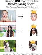 Big Dot of Happiness Custom Photo Crown - Personalized Party DIY Shaped Fun Face Cut-Outs - 24 Count
