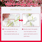 24 Pack Red Wisteria Hanging Flowers, 3.4 Ft Fake Hanging Flowers, Artificial Wisteria Garland Vines for Wedding Room Backdrop Outdoor Patio Garden Decoration