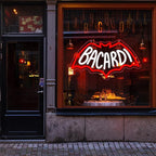 Bacardi Rum neon commercial sign for store wall decor，USB Powered Neon Bar Signs，Neon Lights for Man Cave, Bedroom, Home Bar, Store, Club, Bistro, Party, Gifts (Bar)