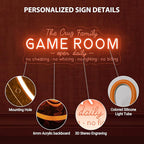 Custom Game Room Neon Sign for Wall Decor, Personalized LED Neon Name Signs, Dimmable Game Light Up Signs Customizable for Playroom Gaming Zone Man Cave Bedroom, Men Boys Gamer Birthday Gifts