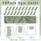 20 Pack Sage Green Cheesecloth Table Runner 10FT Rustic Gauze Fabric Cheese Cloth Table Runner for Wedding Bridal Baby Shower Table Decor 20 x 120 Inch Long Boho Sheer Birthday Party Table Decorations