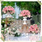 8 Bundles Artificial Peonies Flowers Boho Faux Flowers Arrangements Artificial Centerpiece Spring Bouquet Floral Wedding Decoration for Vase(Pink Color)