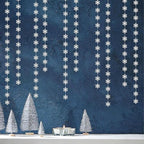 Snowflake-Snow Silver Christmas Party-Decoration Garland - 52ft Frozen Winter Wonderland Ornaments Hanging Paper Streamers,New Years Birthday Baby Shower Wedding Holiday Ceiling Decor Hugfond