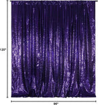 Poise3EHome 8Ft x 10Ft Purple Sequin Backdrop, Glitter Thick Satin Sequin Background Drapes, Sequence Backdrop for Halloween Wedding Party Holiday Festival Decor