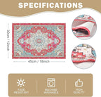 Snycler Table Runner Boho Table Runners Vintage Elegant Farmhouse Table Center Linen Decor for Home Dining Party Entrance (12x18 Inch ,Set of 4) Boho-Pink