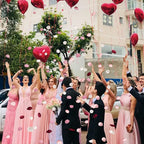 Serwalin 300pcs Silk Rose Petals Artificial Flower Petals for Weddings Burgundy Pink Petals Fake Petals Flower Girl Petals for Proposal Basket Aisle Runner Bridal Shower (4 Color Mixes)