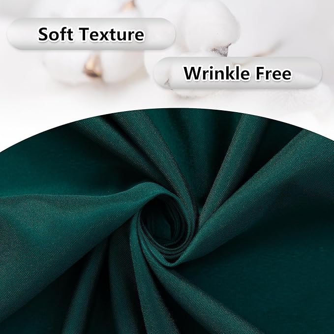 MEETSKY 10ft x 10ft Hunter Green Backdrop Curtains for Parties Wedding Curtain Rod Pocket Dark Green Photo Backdrop Sliding Drapes Backdrop Curtains for Photography, 5ft x 10ft, 2 Panels