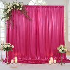 20x10ft Thick Hot Pink Glitter Backdrop Curtain Panels for Parties, Wrinkle Free Sequin Sparking Photo Backdrop Drapes, 4 Panels 5x10ft Shimmer Back Drop Cloth for Wedding Birthday Photography