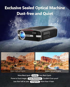 4K Projector Auto Focus HDR WiFi 6, Smart Daylight Projector 4K High Lumen 2300 ANSI LED 1080P Ultra HD Ceiling Home Theater Karaoke Movie Gaming Indoor Outdoor with Bluetooth HDMI USB Ethernet Apps