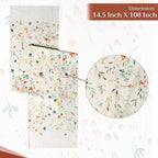 Maison d' Hermine Table Runner 100% Cotton Double Layer Table Runners 108 inches Long Decorative for Home Kitchen Dining Party Baby Shower Wedding Bridal Shower Spring Summer (Colmar, 14.50" x 108")