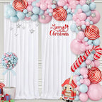 3x8FT White Backdrop Curtains 2 Panels Sequin Fabric Drapes Wedding White Curtain Backdrop Background for Birthday Party