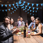 Tatuo 200 Feet Solid Pennant Banners Flags String Triangle Hanging DIY Bunting Flags Party Decorations for Grand Opening Party Banners for Kids Birthday, Shops (Blue)