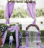 6 Panels Lavender Wedding Arch Drapery 28" x20Ft Wedding Arch Draping Fabric Chiffon Fabric Drape Sheer Backdrop Curtain for Weddings Party Swag Ceremony Birthday Arbor Drapery Reception Ceiling Décor