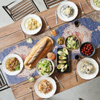 Snycler Table Runner Boho Table Runners Vintage Elegant Farmhouse Table Center Linen Decor for Home Dining Party Entrance (13x48 Inch) Navy Blue