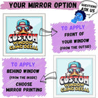 Custom High Static Window Cling ║ Your Logo or Design We Print Your Static Cling ║ Waterproof School Storefront Home ║ Perfect for Installing on Windows in Less Than a Minute.