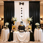 10ftx10ft Black Sequin Backdrop Curtain for Parties, Wrinkle Free Thick Glitter Sparkle Photo Backdrop Drapes 2 Panels 5x10FT Shimmer Back Drop Cloth for Wedding Birthday Halloween Background