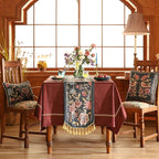 patdrea Designer Vintage Black Floral Velvet Table Runner 87 Inch Long, Pink Khaki Bouquets Pattern Table Mat, Decoration for Kitchen Dining Coffee Table Cabinet Banquet Thanksgiving,12"*87"