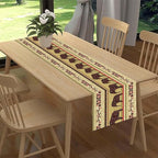 Boho Elephant Table Runner, Vintage Tribal Traditional Bohemian African Animals Ethnic Folk Table Center Decor for Home Kitchen Dining Patio Holiday Party Indoor Table Decorations, 13"x72" Inch