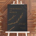 Personalized Wedding Welcome Sign, Customized Black Acrylic Sign for Wedding, 3 Optional Sizes, 29 Design Colors - Wedding Plaque for Welcome Sign, Customizable Wedding Décor