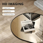 Arched Bathroom Mirror for Wall, Mirror for Vanity,30''x20'' Large Wall Mounted Mirror, Metal Frame (30''x20'', Black)