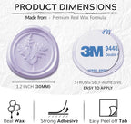 Wax Seal Stickers (60 Pcs, 3 Designs in 1 Pack) Premium Envelope Seal Stickers for Wedding Invitation Envelopes, Adhesive Wax Seals, Perfect for Seating Chart, Gift Wrapping