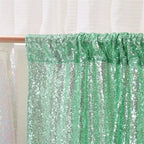 Eternal Beauty Mint Green Sequin Backdrop, 4x7 Ft Glitter Background Curtains for Shimmer Photography Party Wedding Birthday Back Drop Decor