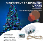 50 Pack Fairy Lights 7Ft 20 LED Twinkle String Lights 3 Modes Battery Operated Waterproof Firefly Starry for Mason Jar Party Wedding Christmas Valentines Day Table Centerpieces,Rainbow