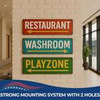 Custom Arrow Metal Sign by DC | Directional Signs for Indoor & Outdoor Use | Personalized Rust-Free Metal Yard Display | Customized Weatherproof Road Arrow Marker | Multiple sizes | Made in USA