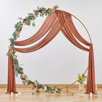 Wedding Arch Draping Fabric, 1 Panel 28" x 19Ft Terracotta Wedding Arch Drapes Sheer Backdrop Curtain for Wedding Ceremony Party Ceiling Decor