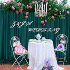 MEETSKY Hunter Green Backdrop Curtains for Parties Wedding Curtains Rod Pocket Green Photo Curtains Backdrop Sliding Drapes Backdrop Curtains for Birthday Party Photography, 5ft x 7ft, 2 Panels
