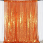 Poise3EHome 6FT x 8FT Orange Sequin Photography Backdrop Curtain for Halloween Party Decoration