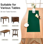 Farmhouse Green Table Runner Small Short Table Runners 36 Inches Coffee Table Runner for Dresser Living Room Bedroom Holiday Party Banquet 12X36 Inch