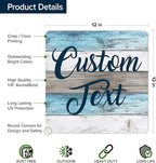 Custom Sign, Custom Street Sign, 11 Font Colors, 13 Font Styles, 4 Hole Options, 22 Sizes, 12x12 Inches, Rust Free DiBound, Fade Resistant, Made in USA by My Sign Center (Coastal)