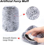 Microphone Windscreen Pop Filter Compatible with HyperX QuadCast - Mic Foam Cover with Furry Windscreen Muff for HyperX QuadCast S，QuadCast S White (2 Pack)