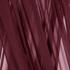 Burgundy Red Fall Elegant Arch Draping Fabric Thankgiving Outdoor 1 Panel 29" × 20Ft Sheer Chiffon Curtain Drapes for Wedding Ceremony Birthday Party Garden Brunch