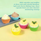 1.4 inch 1000-Count Mini Cupcake Liners Bright Colorful Muffin Baking Cups, Odorless,Baking Paper Cups for Baking Candy Cooking，Upgraded & Food Grade Grease-Proof Paper (Rainbow, 1.4Inch)
