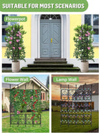 4 Sets Garden Trellis for Climbing Plants, Kalolary 5.5FT Plastic Love Screen Plant Trellis Frame for Potted Plants Rustproof Thicken Cucumber Trellis Stand for Vines Flowers Vegetable Indoor Outdoor
