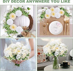 12 Packs Peonies Artificial Flowers,Silk Artificial Peonies Flowers Fake Peony Faux Floral Arrangements Bouquet for Centerpiece Table Wedding Party Home Decor White